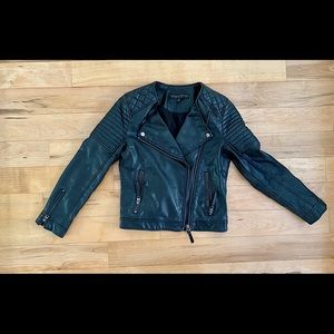 Top shop faux leather jacket petite size 0